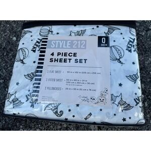 Halloween queen size bed sheets set new‎
